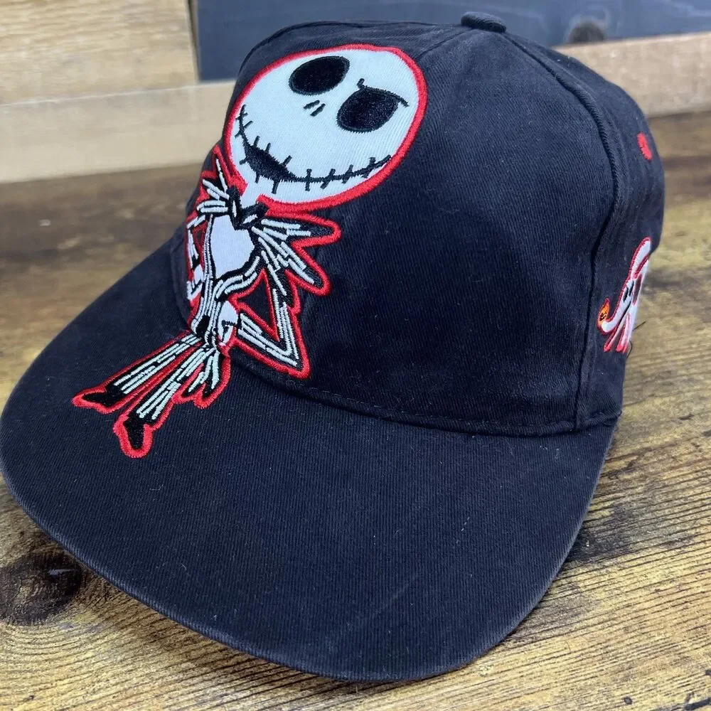 Nightmare Before Christmas Jack Skellington & Zero Snapback Hat Baseball Cap